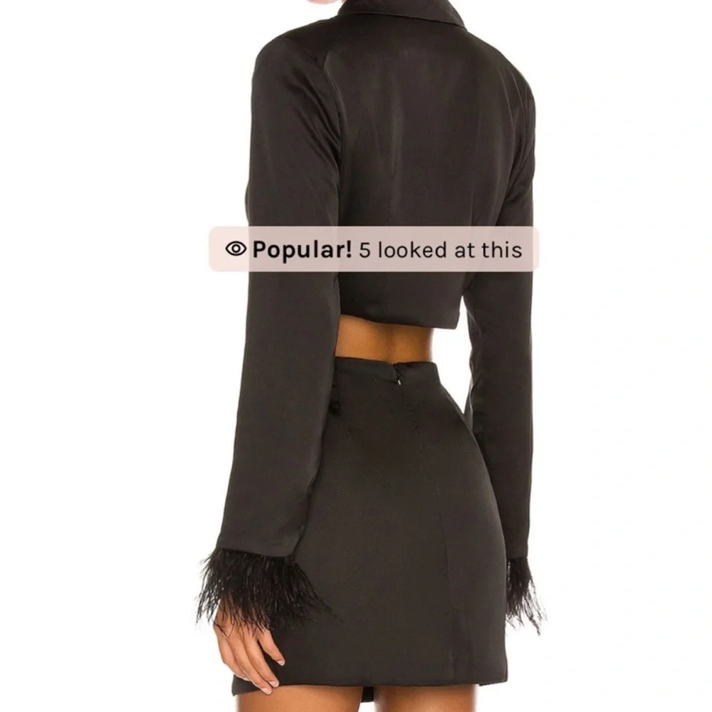 NWT REVOLVE MORE TO COME Julia Blazer Top in Black Size S - Picture 3 of 7